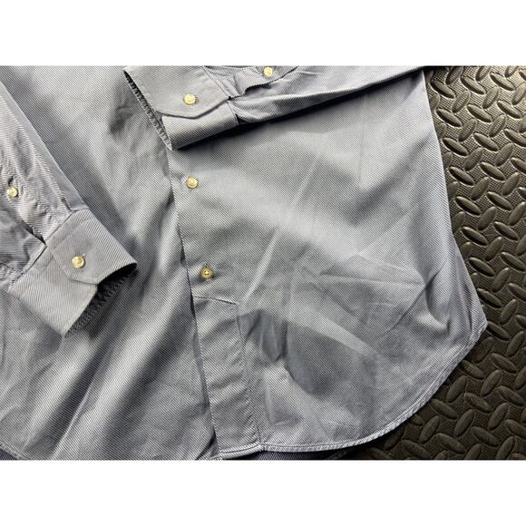 Zara Shirt Adult Size 16 Large Blue Button Up Long Sleeve Dress Casual Men's - Picture 5 of 14